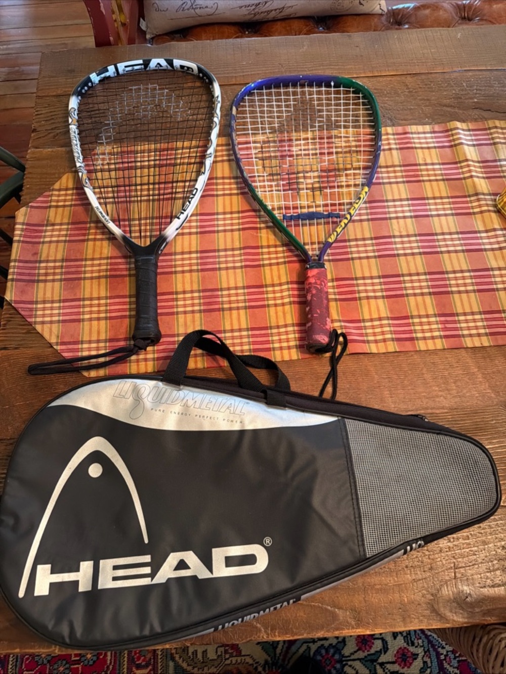 HEAD Liquidmetal Hurricane Racquetball Racquet Racket 3 5/8 Grip + Case & Wilson